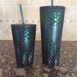 Bnwt Starbucks emerald green 24oz and 16oz tumbler